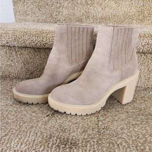 Dolce Vita Cream Ankle Booties